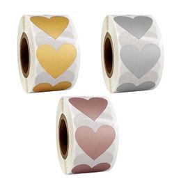 Heart Stickers for Envelopes Valentine's Day Heart Stickers Decorative Love Stickers Holiday Decorations Christmas Wedding Supplies 300pcs Roll 1 Inch 1224073
