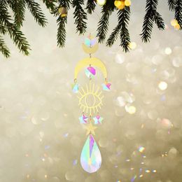 Garden Decorations Crystal Prisms Pendant Creative Chic Metal Light Collection Hands Eyes Moon Sun Window Supplies For Family Friend Gifts