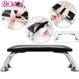 Hand Rests BQAN Luxury Genuine Leather Hand Rest Pillow Manicure Table Hand Cushion Nail Art Stand Pillow Holder Hand Wrist Rest Tools 230311