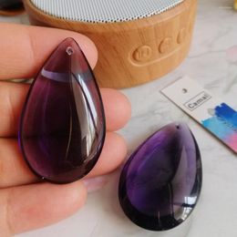 Chandelier Crystal Camal 10pcs 47mm Violet Smooth Teardrop Prisms Pendant Lamp Hanging Ornament Wedding Party Jewellery Craft DIY