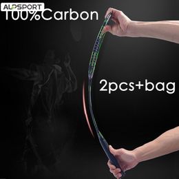 Badminton Rackets ALP FL 2pcs 6U 73G Racket 100% Carbon with String for Amateur Intermediate Free Bag 2428LBS 230311