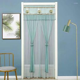 Curtain Single And Double Layer Summer LacPartition Free Perforation Perforated Bedroom Door Yarn Anti-Mosquito