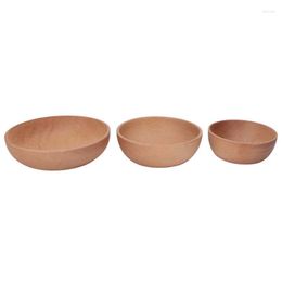 Bowls Ligneous Crafts Serving Bowl Beech Wood Round Wooden For Home Kitchen Fruits Salads