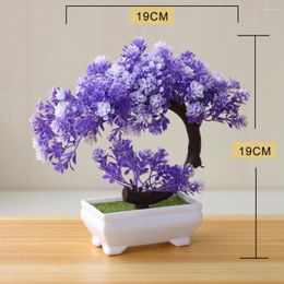 Decorative Flowers 1Pc Plastic Plants Bonsai Small Tree Pot Fake Plant Potted Ornaments For Home Office Table El Garden Decoration Gift