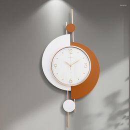 Wall Clocks Nordic Designer Clock Silent Stylish Metal Minimalist Simple Design Unusual Reloj De Pared Home Decoration