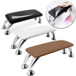 Hand Rests Nail Hand Rest Genuine Leather Stand for Manicure Pillow Supportable Desktop Nail Arm Rest Wrist Support Nail Stylist Supplies 230311