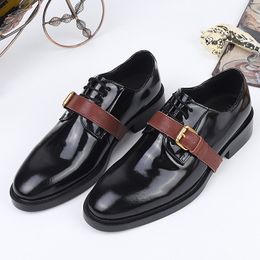 Handmade Fashion Formal Grain Leather Mens Brogue Shoes Breathable Gentlemen Mens Derby Shoes