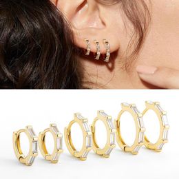 Hoop Earrings 3pair Classic Square Zircon CZ Piercing Circle Set For Women Fashion Cartilage Huggie Earring Engagement Jewellery