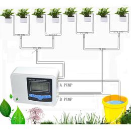 Attrezzature per l'irrigazione Kit timer da giardino a energia solare Set di sistemi di irrigazione a goccia a doppia pompa Accessori Uso automatico per le piante