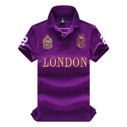 Футболка-поло City Edition LONDON Дизайнерская новая рубашка-поло с коротким рукавом Высококачественная повседневная модная мужская вставка из 100% хлопка s-5XL