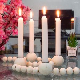 Candle Holders Wooden Taper Candles Holder For Candlestick Dinner Party And Wedding Centrepieces Table Decoration