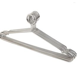 Hangers 10 PCS Anti-theft Stainless Steel Clothes Hanger With Security Hook Metal Clothing For El Used Closet Organiser X2