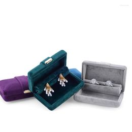 Jewellery Pouches Wedding Exquisite Velvet Ring Earring Box For Engagement Rings Earrings Display Gift Packing Case Holder Wholesale