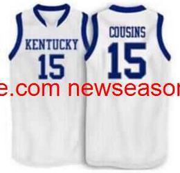 Vintage #15 KENTUCKY WILDCATS DEMARCUS COUSINS Basketball Jersey custom any name number jersey