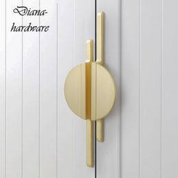 Handles Pulls Modern Simple Golden Grey Round Counter Cabinet Door Drawer Pulls kitchen Cupboard Door Handle Furniture Handles Hardware 230311