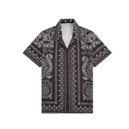 23ss Hawaii Style Button Designer Dress Shirt Menswea Men Solid Colour Business Casual shorts Sleeve M-3XL