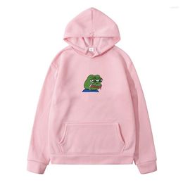 Men's Hoodies 2023 Men/Women Sad Frog Print Sportswear Male Hip Hop Fleece Long Sleeve Hoodie Slim Fit Sweatshirt For Men