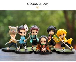 Braid Movie 6 pcs Ghost Killing Blade luffy figure You Douzi Charcoal Model Anime Figure Toys Figure Toy Twist Egg Doll Home Office Decoration Christmas Gift