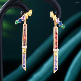 Dangle Earrings GODKI MAXI African Pendant For Women Wedding Party Cubic Zircon Dubai Bridal Earring Boucle D'oreille 2023