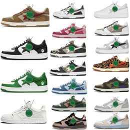 2024 Yellow Mens Bapesta SK8 shoes Womens Platform Camo Stars Black White Red Green Purple Venom Sax College Dropout Sneakers Size 11 36-45