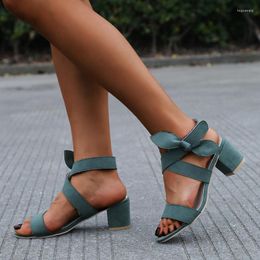 Sandals Fashion High Heels Women Shoes Summer Ladies Casual Ankle Buckle Chunky Gladiator Square Heel