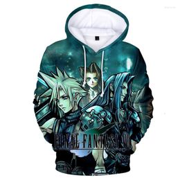 Men's Hoodies Game Anime Style Hooded Sweatshirt Final Fantasy VII 3D Print Pullover Men Women Cosplay Hip Hop Hoodie