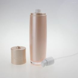 Storage Bottles 120ml Luxury Pink And White Pearl Lotion Bottle Empty Decorative Acrylic Made In China