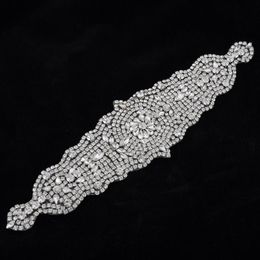 Wedding Sashes TRiXY S233 Stunning Wide Rhinestones Belt Crystal Sash Dress Belts Bridal For Accessories