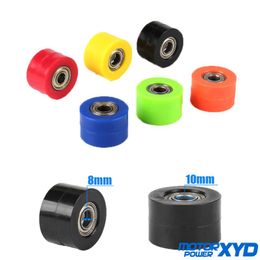 All Terrain Wheels Parts Metal Plastic Drive Chain Roller 8mm 10mm Pulley Wheel Slider Guide For Street Bike Enduro Motorcycle Motocross