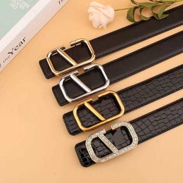 New Luxury Designer Belt Letter V Glossy Buckle Mens And Womens Belts 8 Colour Jeans Dress Decoration Business Casual Belt Wholesale