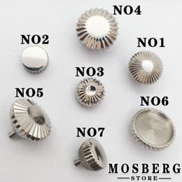 Watch Repair Kits Tools & Silver Crown Parts Stainless Steel Different Size Fit ETA 6497 6498 Seagull ST36 Watches MovementRepair