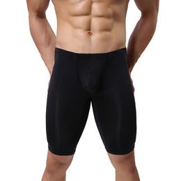 Underpants Long Boxers Men Boxer For Cotton Soft Breathable Men's Sexy Fashion Simple Pure Underwear Close Fitting Underwear#3G