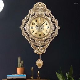 Wall Clocks Roman Minimalist Pendulum Korean Rose Gold Mechanism Industrial Horloge Murale Modern Design WW50WC