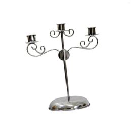 Candle Holders Holder Tea Light Candelabra 3 Arms Candlestick For Desktop