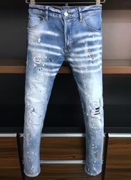 DSQ PHANTOM TURTLE Jeans da uomo Jeans firmati di lusso da uomo Skinny strappati Cool Guy Foro causale Denim Fashion Brand Fit Jeans Uomo Pantaloni lavati 6926