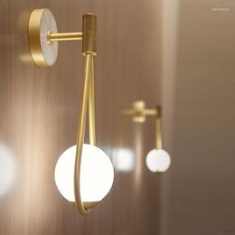Wall Lamps Glass Lamp Bathroom Vanity Led Applique Modern Finishes Lampen Smart Bed Blue Light