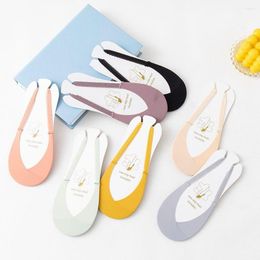 Women Socks Spring/Summer Super Shallow Mouth Half Palm Ice Silk Sling Boat Thin Bottom Non-Slip No Heel High Heels Invisible