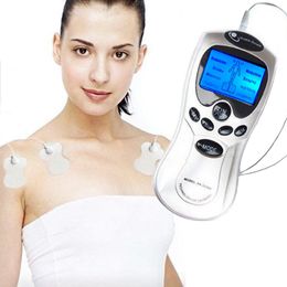 Back Massager 4 Electrode Health Care Tens Acupuncture Electric Therapy Massage Machine pad Pulse Body Slimmming Sculptor Massager Apparatus 230311