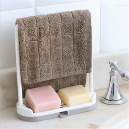 Kitchen Storage 2-in-1 Bathroom Utensil Towel Rack Box Sponge Soap Rag Holder