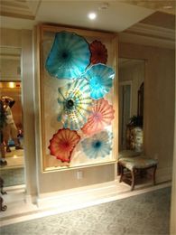 Wall Lamps Design El Decorative Blown Glass Plates Style Lamp For Home Decoration