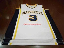 Vintage #3 DYWANE WADE Marquette College basketball Jersey custom any name number jersey