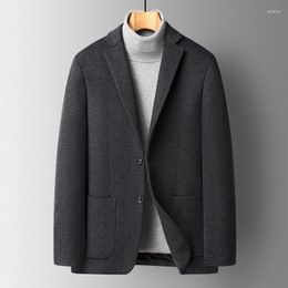 Men's Suits Top Grade Autumn And Winter Warm Wool Men For Blazers 2023 Arrival Men's Smart Casual Classic Blazer Jacket Brand Clothing