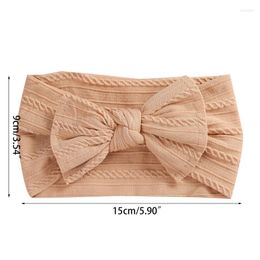 Hair Accessories Baby Double Layers Bowknot Headband Knitted Bows Turban Elastic Band Head Wrap Children Toddlers Headwear