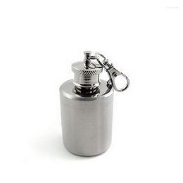 Hip Flasks Creative Mini 1oz Stainless Steel Jug Portable Liquor Kettle Flagon Wine Bottle Cylindrical For Men Gift Set