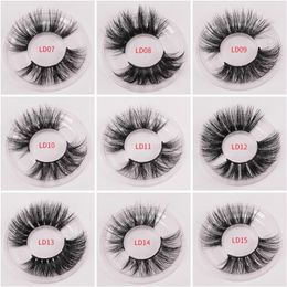 Hot Styles Natural False Eyelashes Soft Light Fake 3D Mink Eyelash Glitter Eyelash Extension Lashes With Tweezer Brush Makeup399