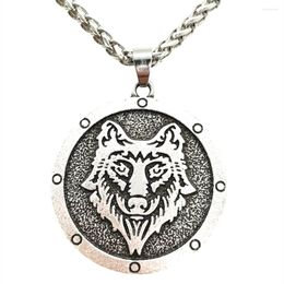 Chains Nostalgia Viking Wolf Pendant Necklace Men Norse Amulet Talisman Jewelery