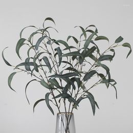 Decorative Flowers VILLAS Artificial Eucalyptus Leaves Fake Foliage Autumn Colour For Vase Home Garden Wedding Holiday Greenery Decor