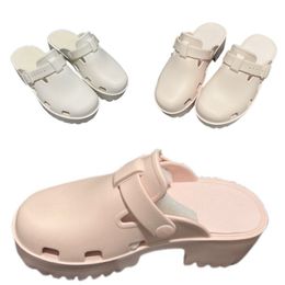Женские тапочки из пенопласта, роскошные брендовые туфли на платформе, водонепроницаемые дизайнерские туфли из ТПУ, непромокаемые туфли на массивном каблуке, нескользящая пляжная обувь, белая, розовая, домашняя и уличная обувь Baotou