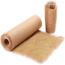 Gift Wrap Honeycomb Kraft Roll Shockproof Craft Paper Film For Fragile Products Protective Packing Express Package