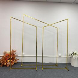 Party Decoration 3pcs Shiny Wedding Arch Gold-Plated Beveled Edge Pointed Three-dimensional Geometric Screen Flower Stand Decorative